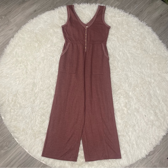 Free People Pants - Free People Beach High Rise Jumpsuit - Cowboy
Mauve